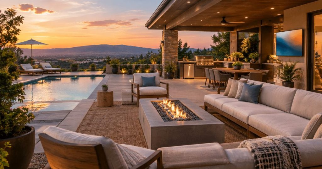 Best outdoor living spaces for custom homes in 2026
