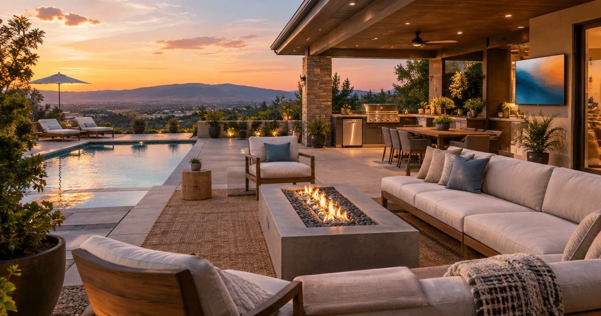 Best outdoor living spaces for custom homes in 2026