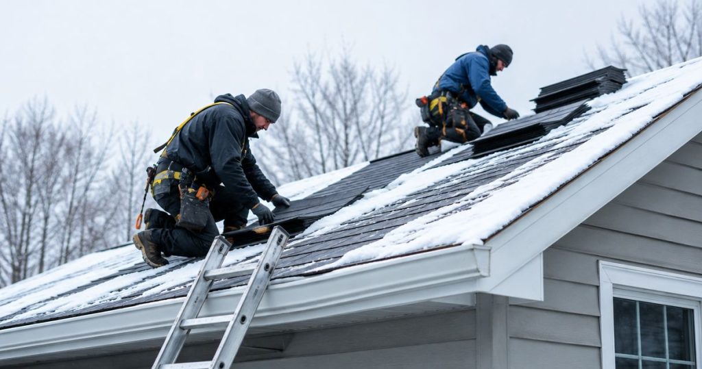Can a roof be replaced in winter or cold weather?